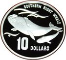10 Dollars - Elizabeth II (Southern Right Whale)