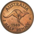 ½ Penny - George VI (without "IND:IMP")