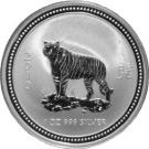 1 Dollar - Elizabeth II (Year of the Tiger; Silver Bullion)