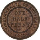 ½ Penny - George V