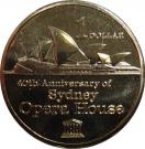 1 Dollar - Elizabeth II (40th Anniversary of the Sydney Opera House)