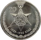 20 Cents - Elizabeth II (1939 - 1945 Star)