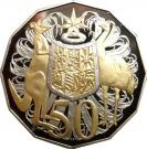 50 Cents - Elizabeth II (4th portrait; Selectively gold plated)