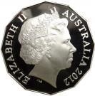 50 Cents - Elizabeth II (4th portrait; Selectively gold plated)