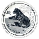 30 Dollars - Elizabeth II ("Lunar Year Series II" Silver Bullion Coinage, Tiger)