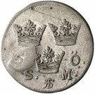 5 Öre - Carl XII (Countermark)