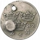 2 Mark - Carl XII (Countermark)