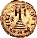 1 Solidus - Romoald II / In the name of Justinian II, 705-711 (Four steps)