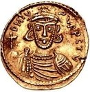 1 Solidus - Romoald II / In the name of Justinian II, 705-711 (Four steps)
