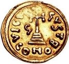 1 Solidus - Gregory / In the name of Justinian II, 705-711 (Without star)
