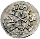 1 Denaro - Pietro, Bishop regent (Interregnum coinage)