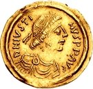 1 Tremissis - In the name of Justin II, 565-574