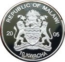10 Kwacha (Lemur hanging from branch)