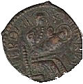 Copper Trifollaro of Roger I (MARIA MATER DNI)