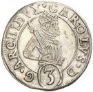 3 Kreuzer - Karl II Franz Herzherzog von Innerösterreich