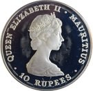 10 Rupees - Elizabeth II (Royal Wedding; Silver Proof Issue)