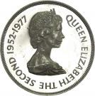25 Rupees - Elizabeth II (Silver Jubilee; Silver Proof Issue)