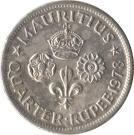 ¼ Rupee - Elizabeth II (1st portrait)