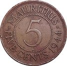 5 Cents - George VI