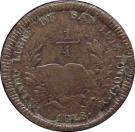 ¼ Real "Quarto/Quartilla" (State Coinage, San Luis Potosi)