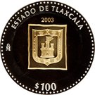 100 Pesos (Tlaxcala - Gold & Silver Proof Issue)