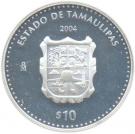 10 Pesos (Tamaulipas - Silver Proof Issue)