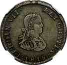 2 Reales - Fernando VII (Zacatecas - Royalist Coinage)
