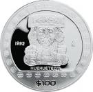 100 Pesos / 1 Onza (Huehuetéotl)