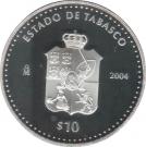 10 Pesos (Tabasco - Silver Proof Issue)