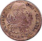 8 Reales - Fernando VII (MS - Royalist countermarked coinage)