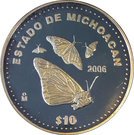 10 Pesos (Michoacán - Silver Proof Issue)