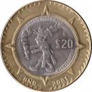 20 Pesos (Xiuhtecuhtli)