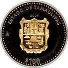 100 Pesos (Tamaulipas - Gold & Silver Proof Issue)