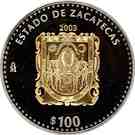 100 Pesos (Zacatecas - Gold & Silver Proof Issue)