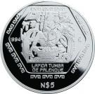 5 Nuevos Pesos / 1 Onza (Lápida tumba de Palenque)