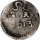 2 Reales (Oaxaca - Insurgent Coinage)
