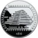 10 Nuevos Pesos / 5 Onzas (El Tajín)