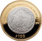 100 Pesos (Republican ¼ Real 1834)