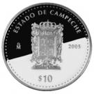 10 Pesos (Campeche - Silver Proof Issue)