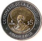 5 Pesos (Emiliano Zapata)