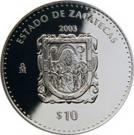 10 Pesos (Zacatecas - Silver Proof Issue)