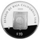 10 Pesos (Baja California Sur - Silver Proof Issue)