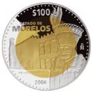 100 Pesos (Morelos - Gold & Silver Proof Issue)