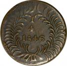 ¼ Real "Quarto/Quartilla" (State Coinage, Chihuahua)