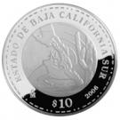 10 Pesos (Baja California Sur - Silver Proof Issue)