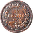 1 Decime - Honore V (knot of wreath untied)