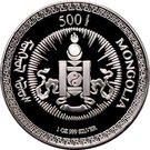 500 Tögrög (Year of the Rabbit; gilt)