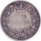 50 Réis -Luiz I (Countermarked over 6 Pence/Victoria)