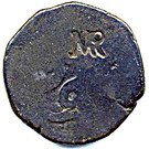 60 Réis - José I (Countermark "MR" over 60 Réis(Tanga) Portuguese India)