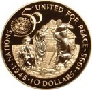 10 Dollars (United Nations; silver issue)